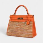 Hermes Kelly 28 Vibrato Orange Evercalf Gold Hardware