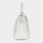 Hermes Kelly 28 White Clemence Palladium Hardware