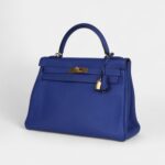 Hermès Kelly 32 Bleu Electric Togo Gold Hardware