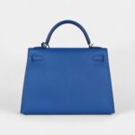 Hermès Kelly 32 Bleu Epsom Palladium Hardware