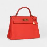 Hermès Kelly 32 Capucine Togo Gold Hardware