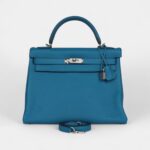 Hermès Kelly 32 Cobalt Clemence Palladium Hardware