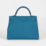 Hermès Kelly 32 Cobalt Clemence Palladium Hardware