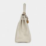 Hermes Kelly 32 Craie Togo Gold Hardware