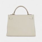 Hermes Kelly 32 Craie Togo Gold Hardware