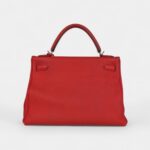 Hermès Kelly 32 Geranium Togo Palladium Hardware