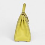 Hermes Kelly 32 Lime Candy Epsom Palladium Hardware
