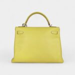 Hermes Kelly 32 Lime Candy Epsom Palladium Hardware