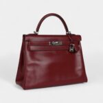 Hermès Kelly 32 Rouge H Box Palladium Hardware