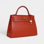 Hermès Kelly 32 Terre Battue Tadelakt Gold Hardware