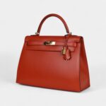 Hermès Kelly 32 Terre Battue Tadelakt Gold Hardware