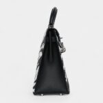 Hermès Kelly 32 Zebra Black Epsom Palladium Hardware