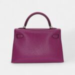 Hermès Kelly II Sellier Mini Anemone Chèvre Leather Gold Hardware
