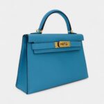 Hermès Kelly II Sellier Mini Bleu Du Nord Madame Gold Hardware
