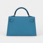 Hermès Kelly II Sellier Mini Bleu Du Nord Madame Gold Hardware