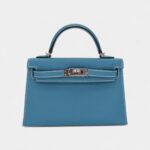 Hermès Kelly II Sellier Mini Bleu Jean Epsom Leather Palladium Hardware