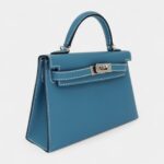 Hermès Kelly II Sellier Mini Bleu Jean Epsom Leather Palladium Hardware