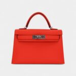 Hermès Kelly II Sellier Mini Go Orange Field Epsom Leather Palladium Hardware
