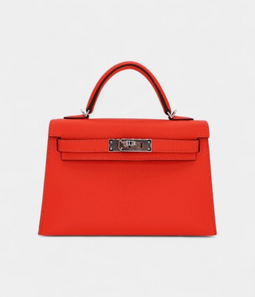 Hermès Kelly II Sellier Mini Go Orange Field Epsom Leather Palladium Hardware