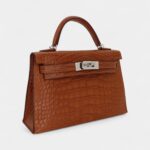 Hermès Kelly II Sellier Mini Gold Matte Alligator Palladium Hardware