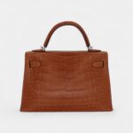 Hermès Kelly II Sellier Mini Gold Matte Alligator Palladium Hardware