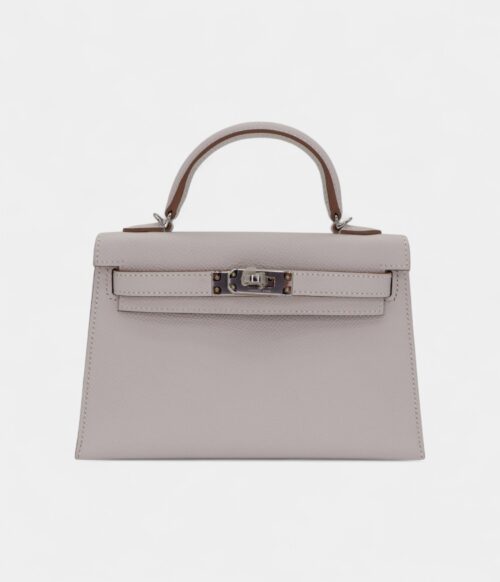 Hermès Kelly II Sellier Mini Gris Pale Epsom Leather Palladium Hardware