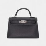 Hermès Kelly II Sellier Mini Black/Rouge H Chevre Leather Palladium Hardware