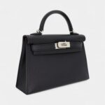Hermès Kelly II Sellier Mini Black/Rouge H Chevre Leather Palladium Hardware