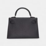 Hermès Kelly II Sellier Mini Black/Rouge H Chevre Leather Palladium Hardware