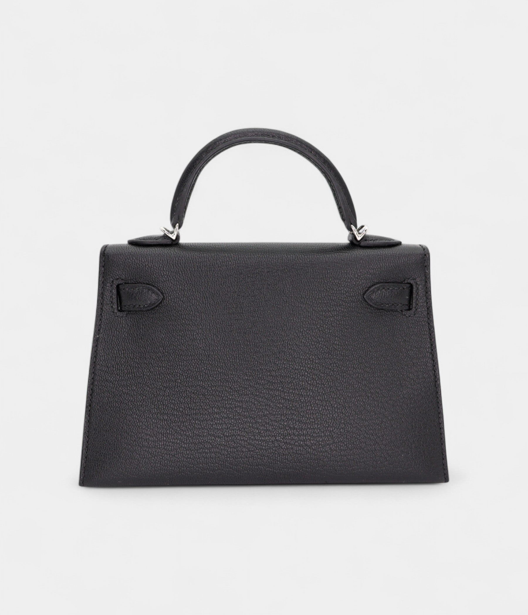 Hermès Kelly II Sellier Mini Black/Rouge H Chevre Leather Palladium Hardware