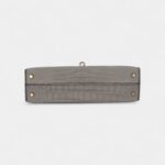 Hermès Kelly II Sellier Mini Gris Perle/Black Matte Alligator Permabrass Hardware