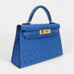 Hermès Kelly II Sellier Mini Mykonos Ostrich Gold Hardware