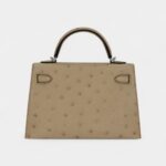 Hermès Kelly II Sellier Mini Parchemin Ostrich Palladium Hardware