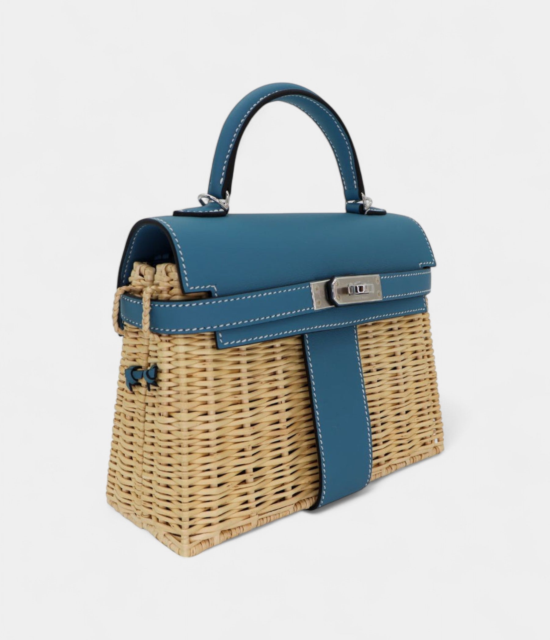 HermesKellyIISellierMiniPicnicBleuJeanSwiftLeatherPalladiumHardware_2.jpg Hermès Kelly II Sellier Mini Picnic Bleu Jean Swift Leather Palladium Hardware