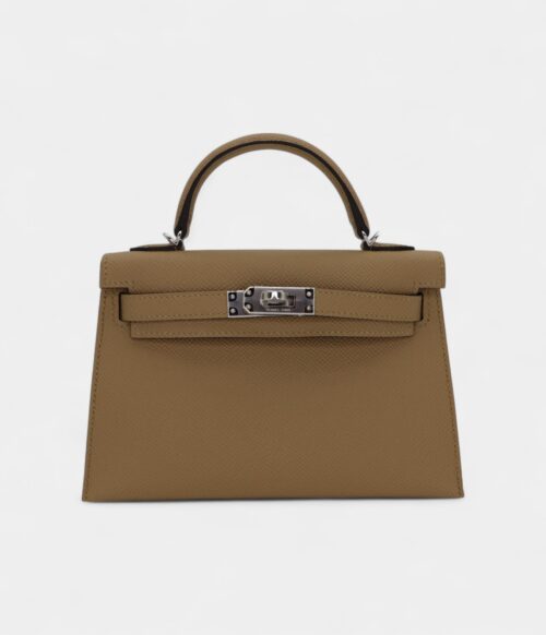 Hermès Kelly II Sellier Mini Poussiere Epsom Leather Palladium Hardware