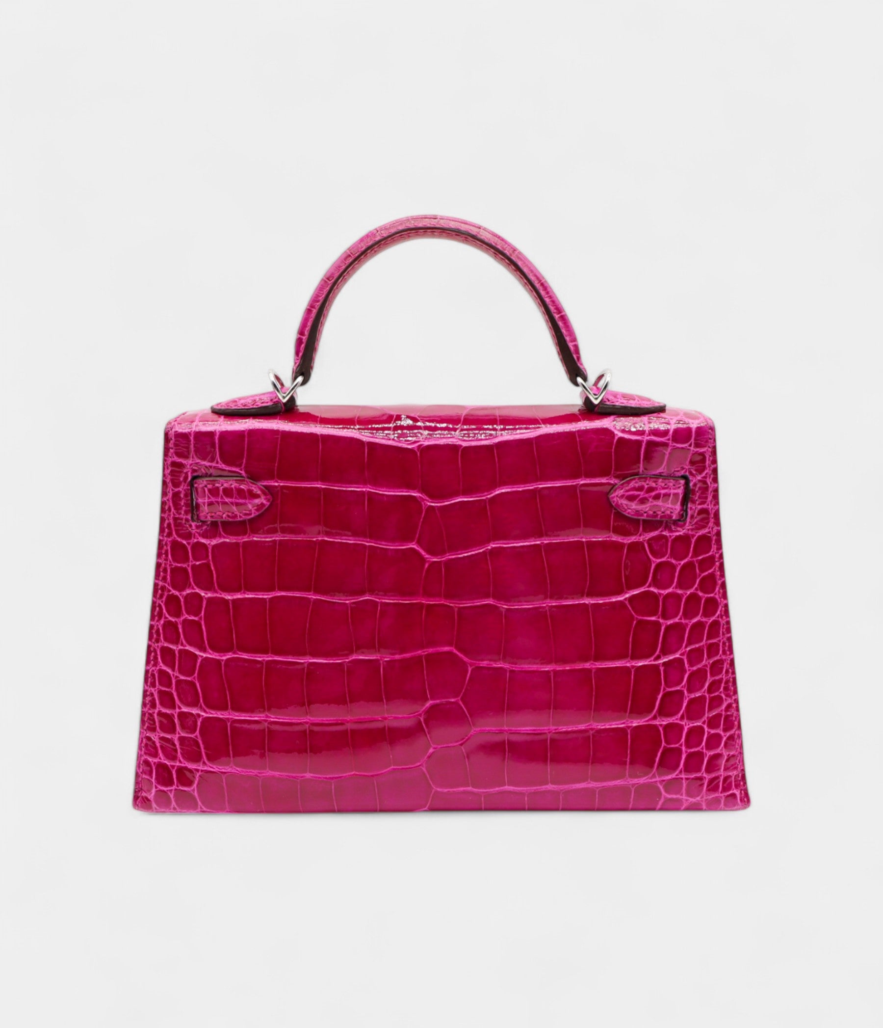 HermesKellyIISellierMiniRosePoupreShinyAlligatorPalladiumHardware_3.jpg Hermès Kelly II Sellier Mini Rose Poupre Shiny Alligator Palladium Hardware