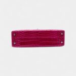 Hermès Kelly II Sellier Mini Rose Poupre Shiny Alligator Palladium Hardware