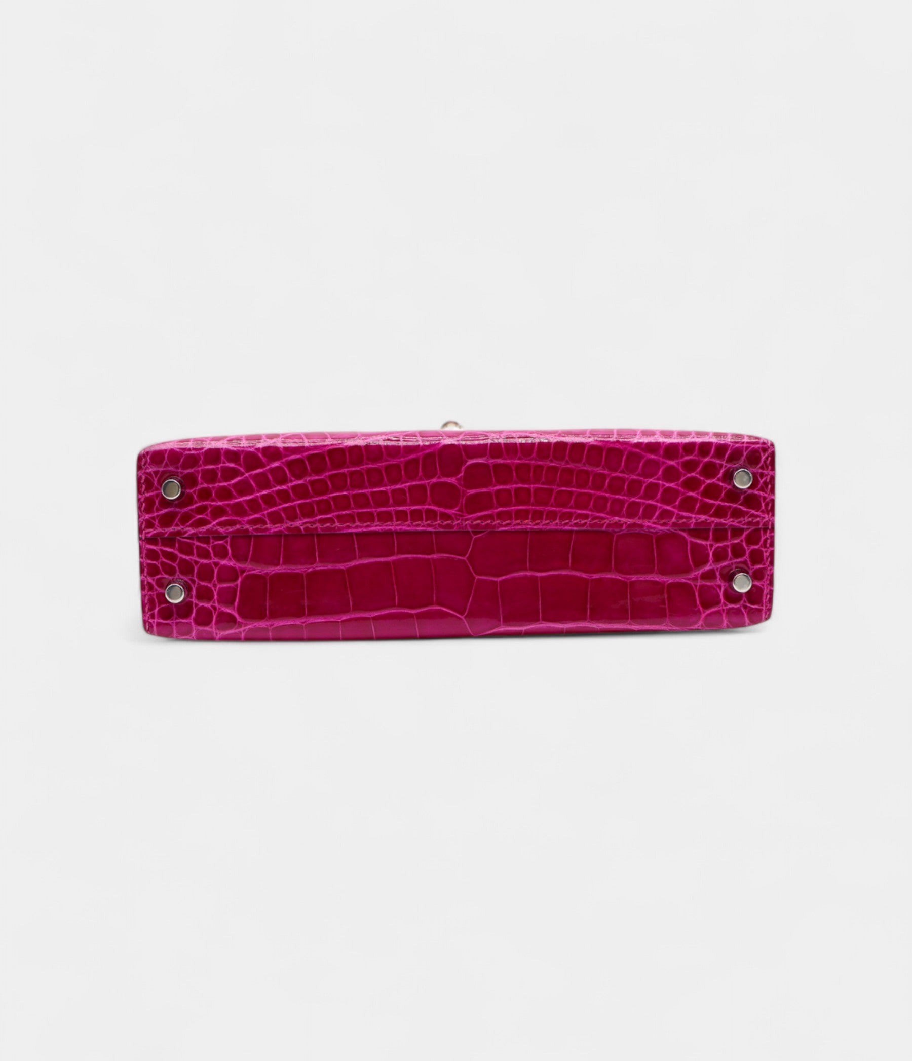 HermesKellyIISellierMiniRosePoupreShinyAlligatorPalladiumHardware_4.jpg Hermès Kelly II Sellier Mini Rose Poupre Shiny Alligator Palladium Hardware