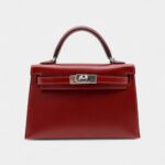 Hermès Kelly II Sellier Mini Rouge H Box Calf Leather Palladium Hardware