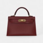 Hermès Kelly II Sellier Mini Rouge H Madame Leather Gold Hardware