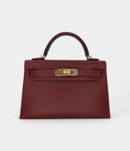 Hermès Kelly II Sellier Mini Rouge H Madame Leather Gold Hardware