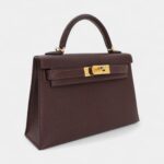 Hermès Kelly II Sellier Mini Verso Havane/Gris Touretelle Chèvre Leather Gold Hardware