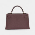 Hermès Kelly II Sellier Mini Verso Havane/Gris Touretelle Chèvre Leather Gold Hardware