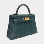 Hermès Kelly II Sellier Mini Vert Cypress Matte Alligator Gold Hardware