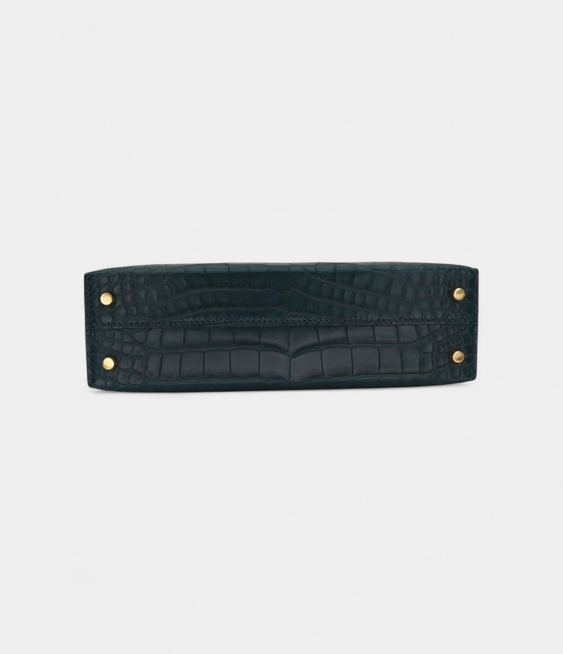 Hermès Kelly II Sellier Mini Vert Cypress Matte Alligator Gold Hardware