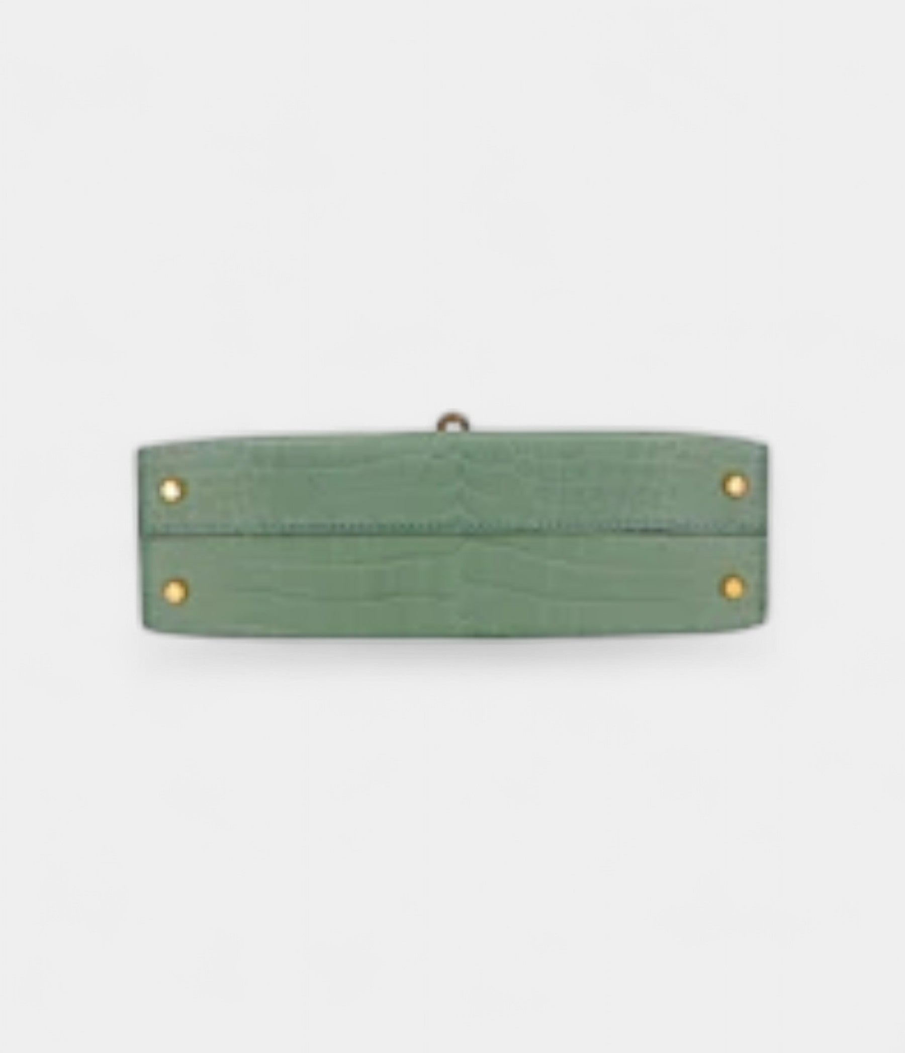 Hermès Kelly II Sellier Mini Vert D'eau Matte Porosus Crocodile Gold Hardware