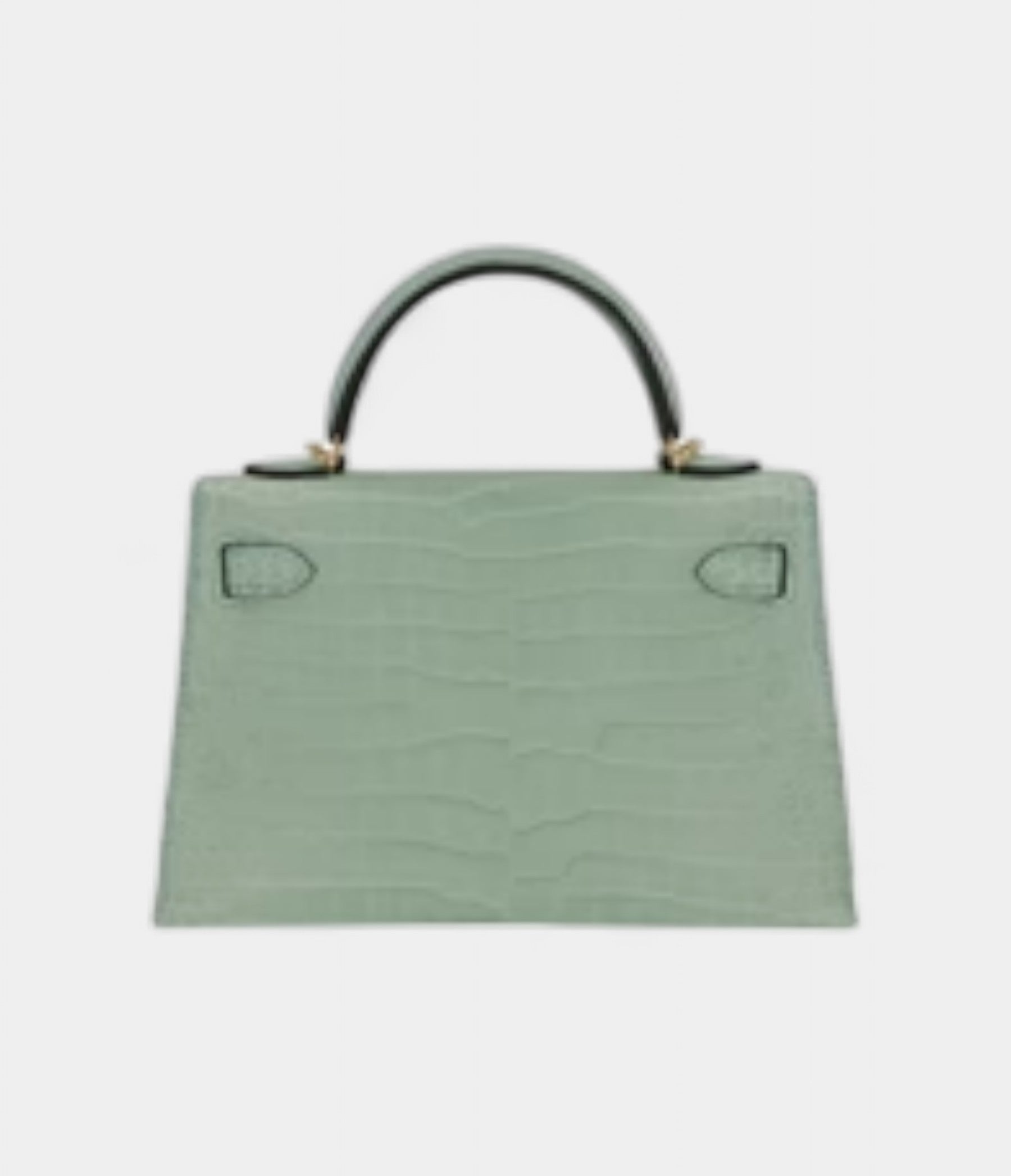 Hermès Kelly II Sellier Mini Vert D'eau Matte Porosus Crocodile Gold Hardware