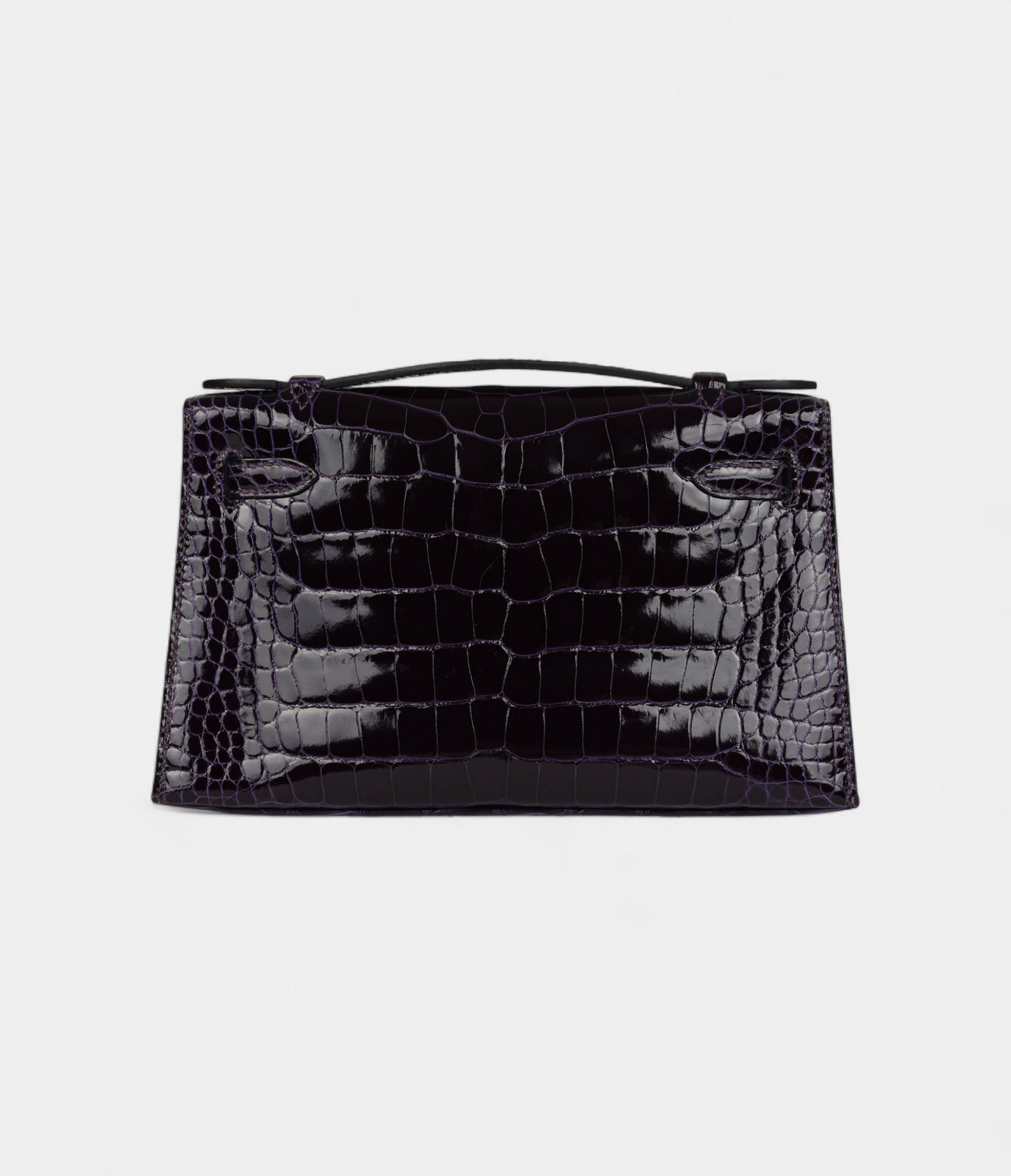HermesKellyPochetteAmethystShinyAlligatorGoldHardware_5.jpg Hermès Kelly Pochette Amethyst Shiny Alligator Gold Hardware