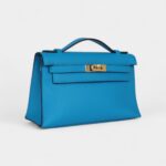 Hermès Kelly Pochette Bleu Frida Swift Gold Hardware