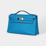 Hermès Kelly Pochette Bleu Frida Swift Gold Hardware